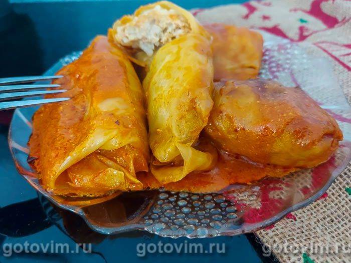 Голубці зі свинини з рисом. Фотографія рецепта