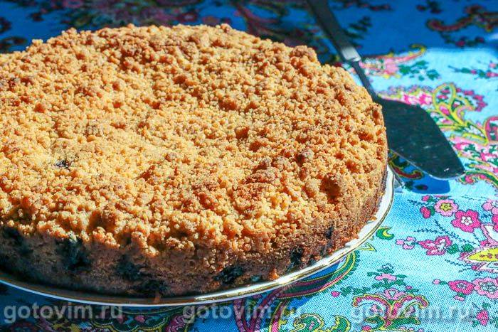 Крамбл із чорною смородиною. Фотографія рецепта