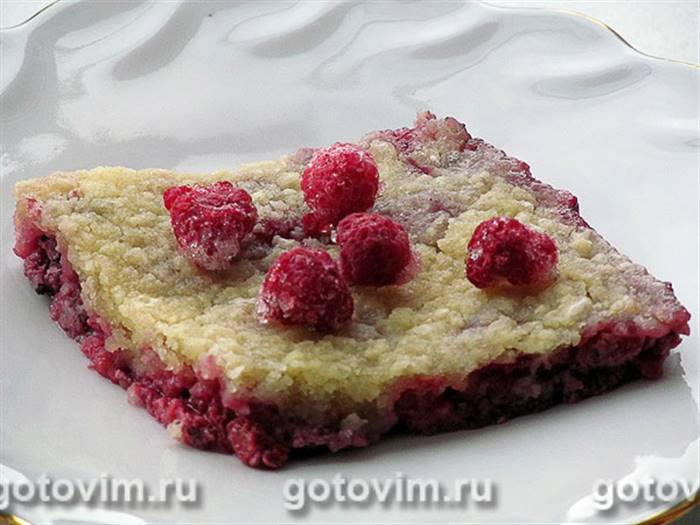 Малиновий коблер у мікрохвильовці. Фотографія рецепта