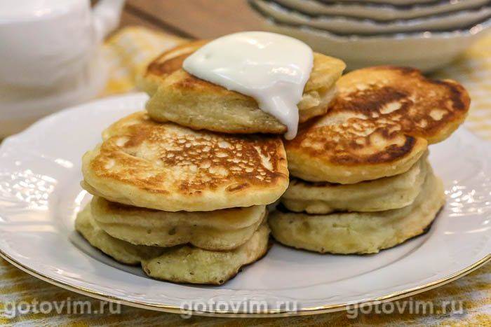 Оладки без яєць. Фотографія рецепта