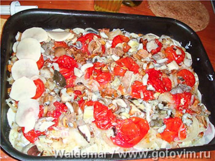 Картопляна запіканка з рибою 