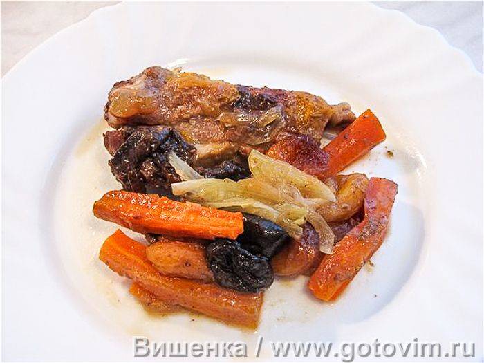 Цимес із м'ясом. Фотографія рецепта