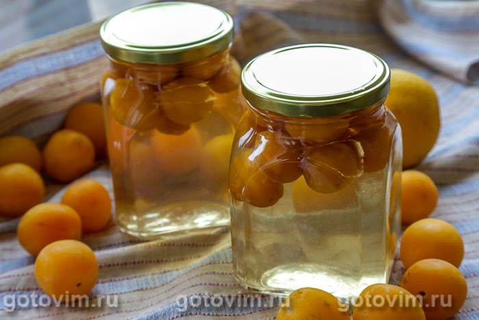 Компот із жовтої аличі на зиму (без стерилізації). Фотографія рецепта