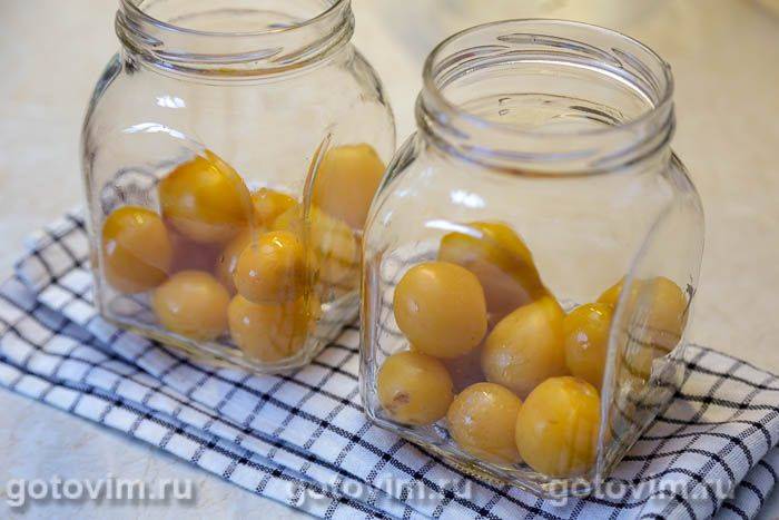 Компот із жовтої аличі на зиму (без стерилізації)