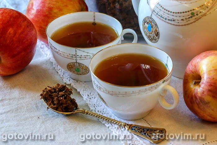 Ферментований чай із листя яблуні. Фотографія рецепта