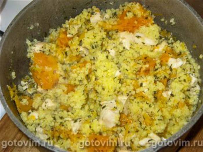 Гарбузова каша з куркою