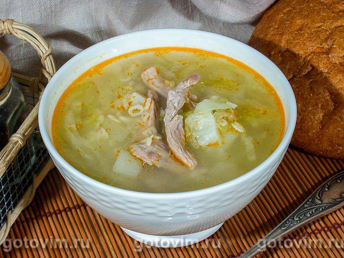 Гострий суп із капустою. Фотографія рецепта