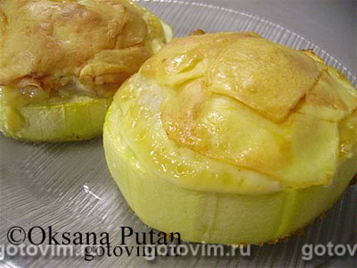Кабачки фаршировані рибою. Фотографія рецепта